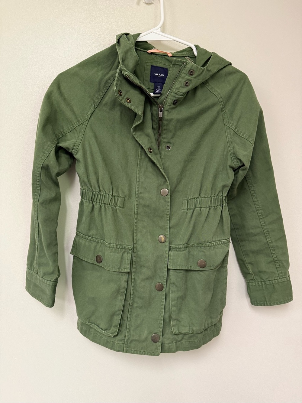Gap Girl’s Olive Green Utility Chore Coat XL Fall Military 100% Cotton